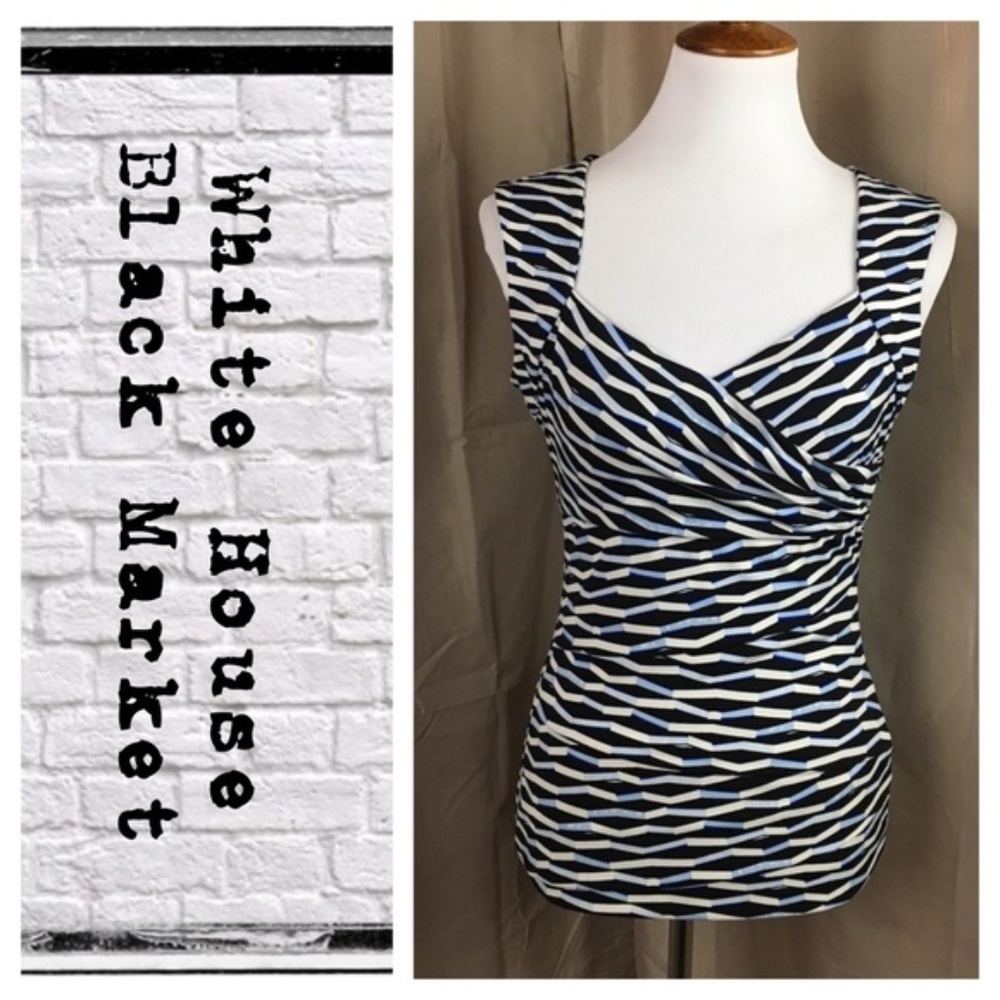 White House Black Market striped shell Small